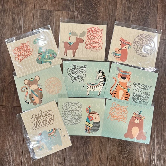 🦋 NWT Sweetest Beginnings Nursery Art Prints (set of 9) - Picture 1 of 6